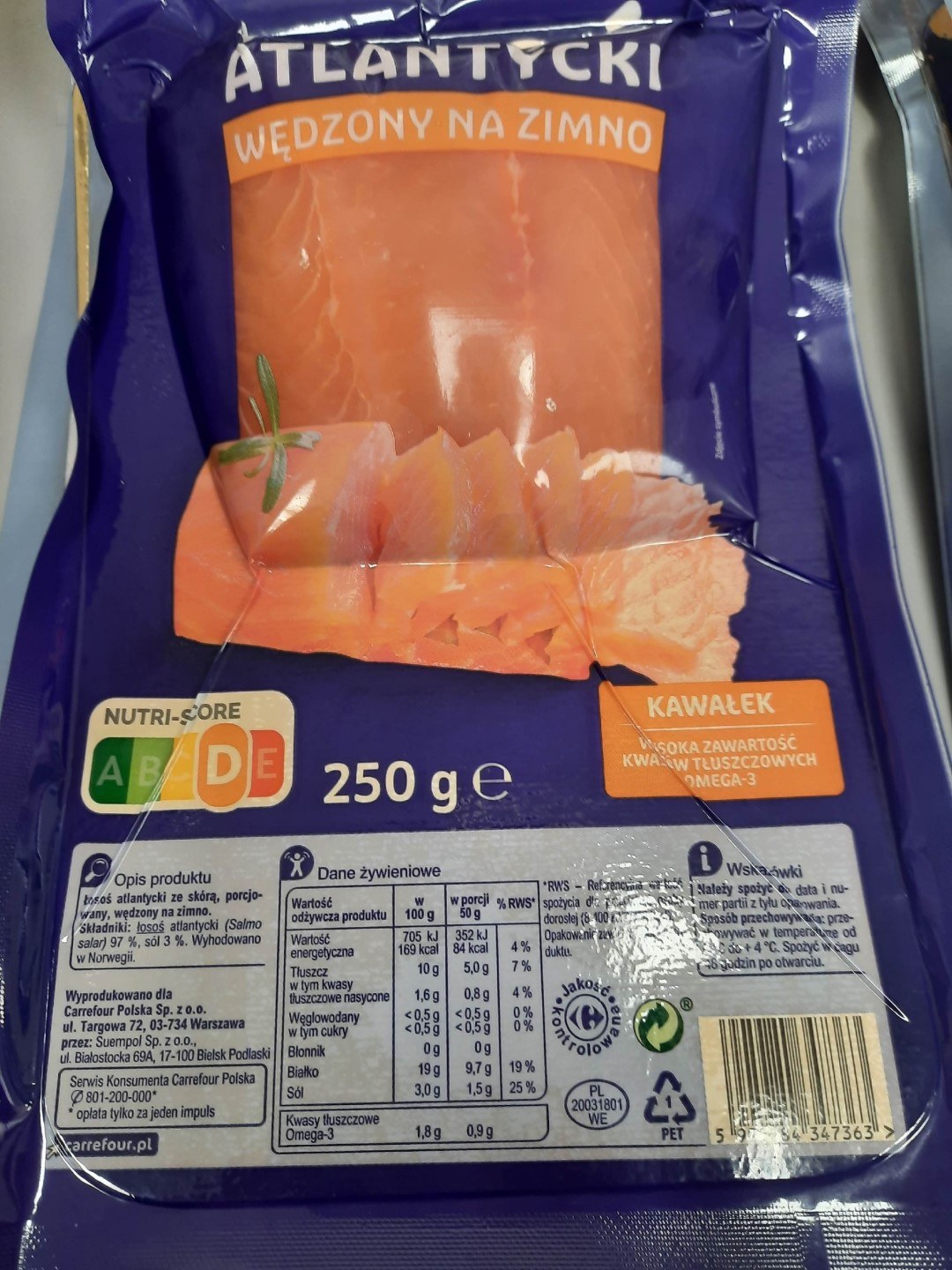 Łosoś z bakteriami Listeria