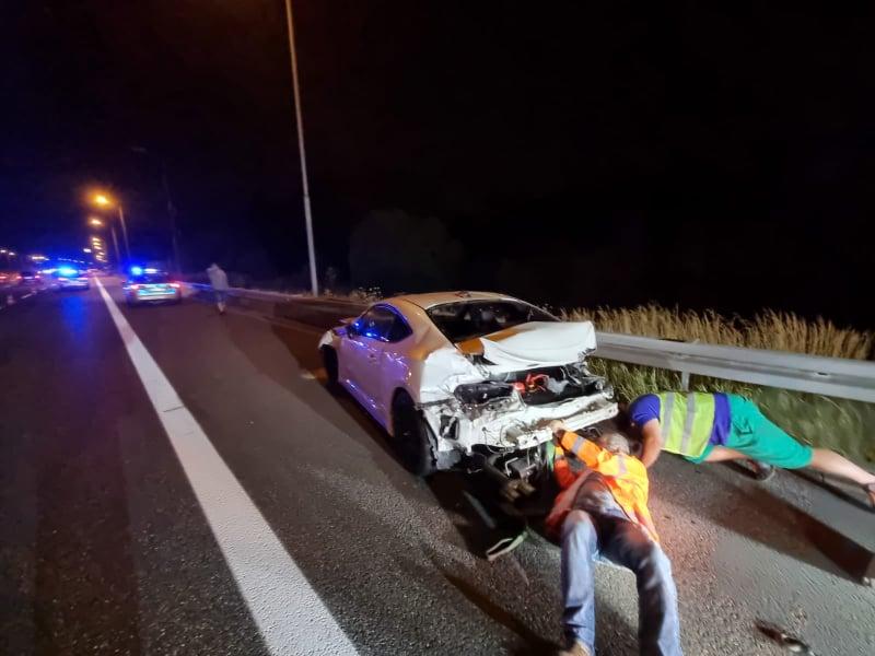 Na autostradzie A4 w Rudzie Śląskiej doszło do zderzenia dwóch samochodów