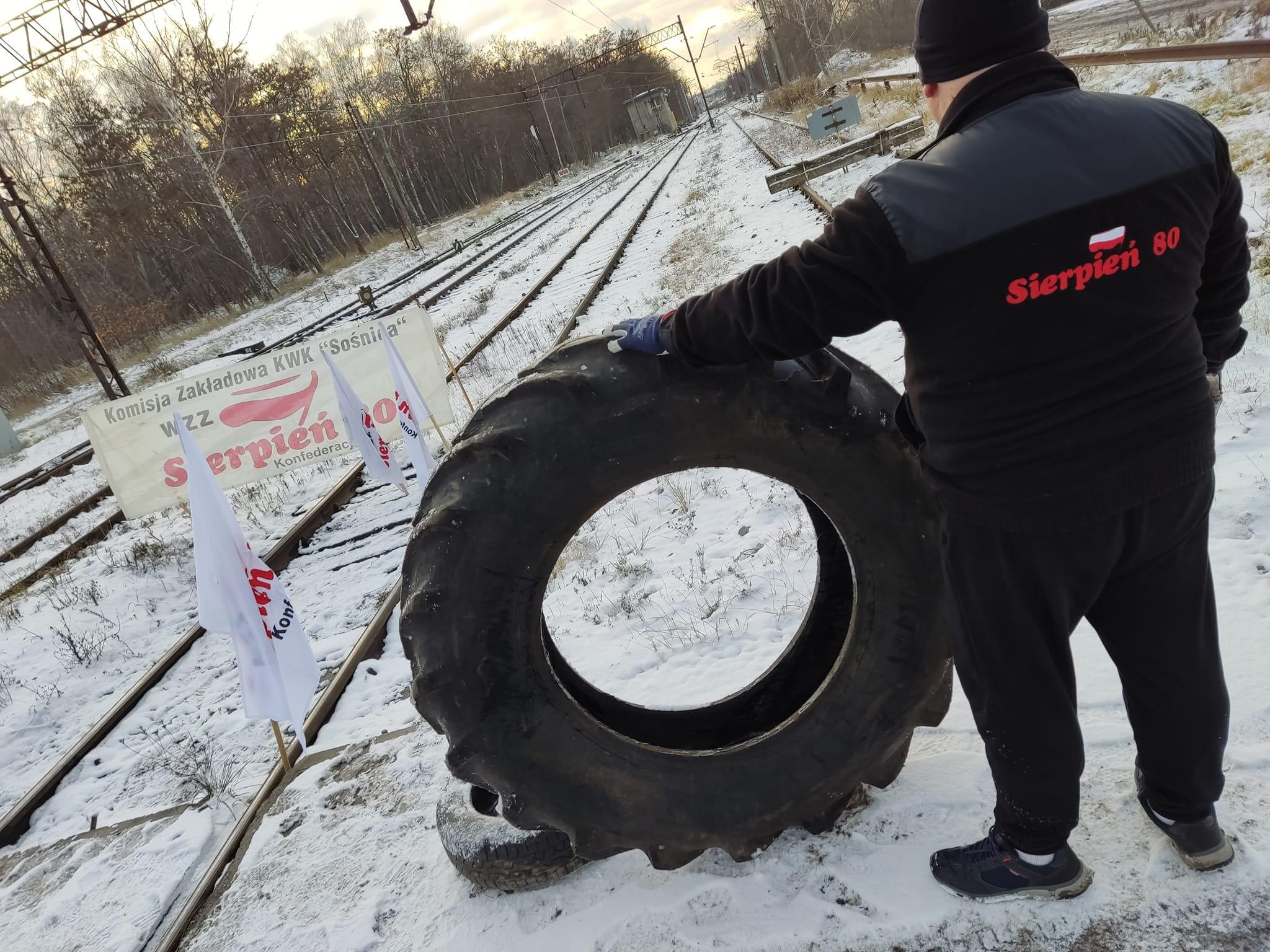 Sierpień 80 rozpoczął blokowanie transportów węgla z kopalni Sośnica