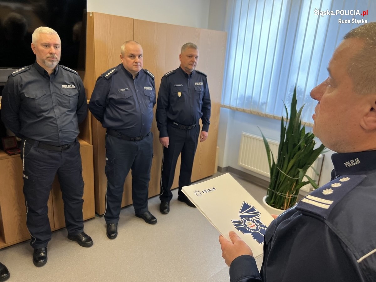 Pożegnanie policjantów odchodzących na emeryturę, Ruda Śląska