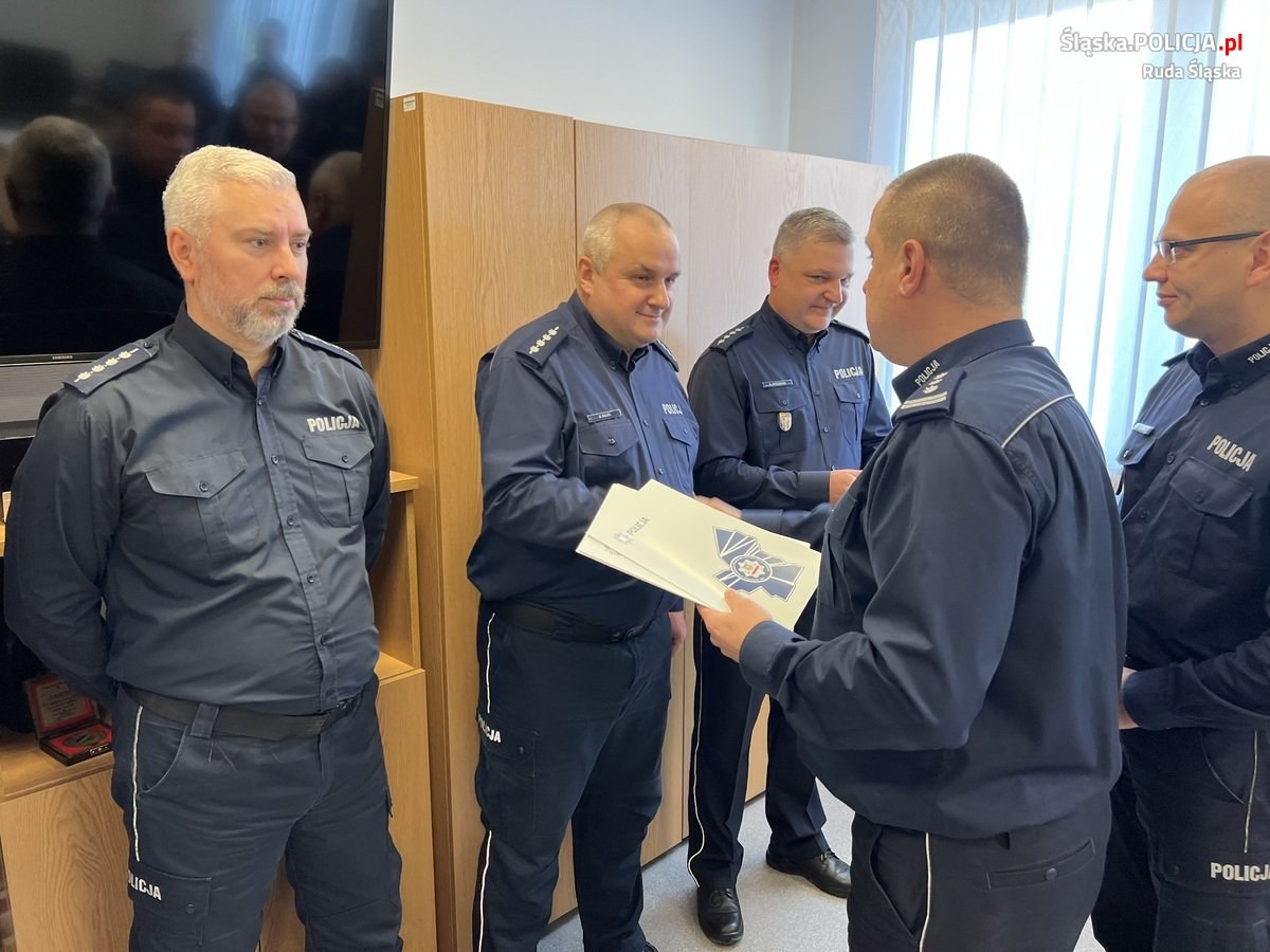 Pożegnanie policjantów odchodzących na emeryturę, Ruda Śląska