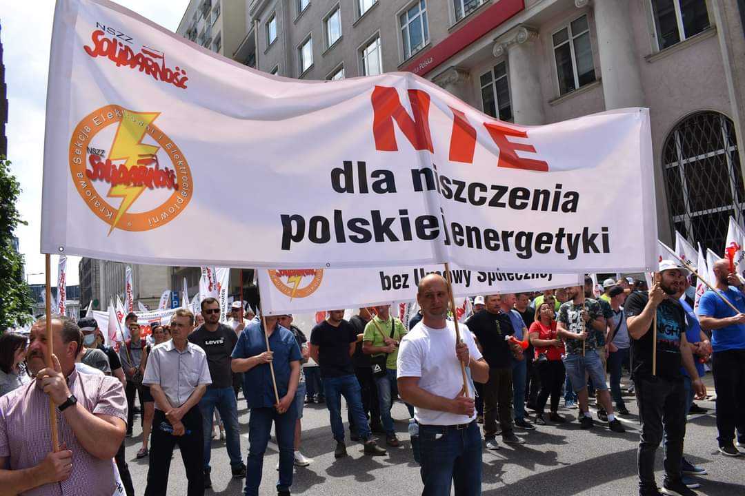 Górnicy i energetycy protestują w Warszawie