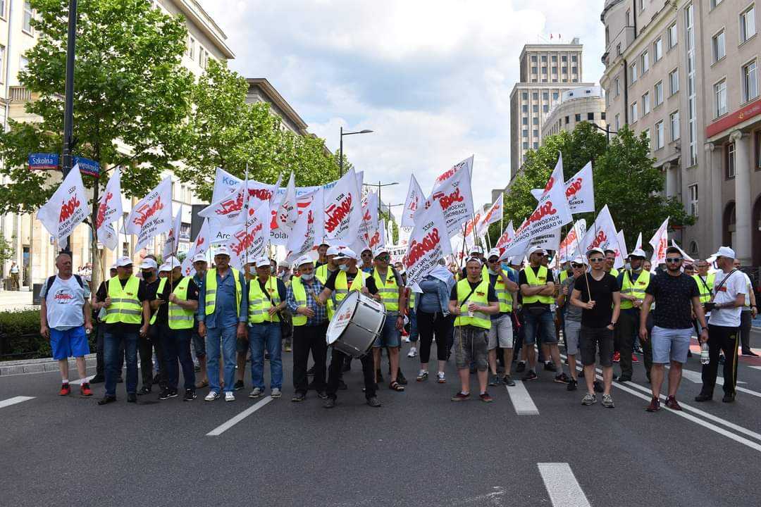 Górnicy i energetycy protestują w Warszawie