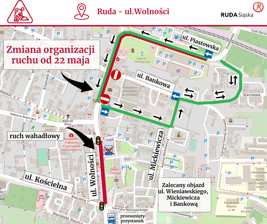 Przebudowa Wolności - zmiany od 22.05