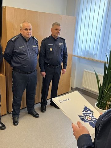 Pożegnanie policjantów odchodzących na emeryturę, Ruda Śląska Pożegnanie policjantów odchodzących na emeryturę, Ruda Śląska