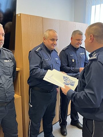 Pożegnanie policjantów odchodzących na emeryturę, Ruda Śląska Pożegnanie policjantów odchodzących na emeryturę, Ruda Śląska