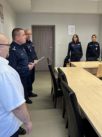 Pożegnanie policjantów odchodzących na emeryturę, Ruda Śląska Pożegnanie policjantów odchodzących na emeryturę, Ruda Śląska