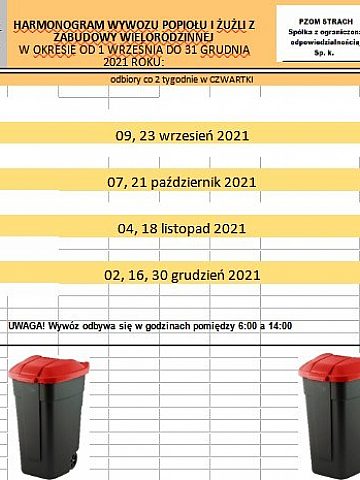 Harmonogram odpadów w Rudzie Śląskiej Harmonogram odpadów w Rudzie Śląskiej