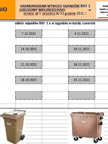 Harmonogram odpadów w Rudzie Śląskiej Harmonogram odpadów w Rudzie Śląskiej