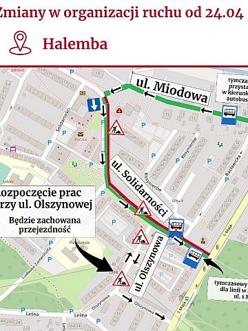 Nowy objazd w rozkopanej Halembie Nowy objazd w rozkopanej Halembie