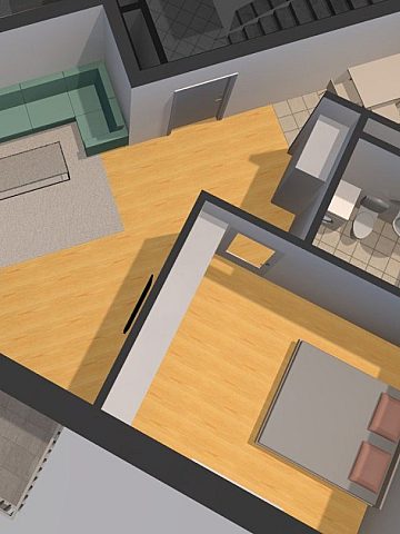 Wizualizacja TBS przy ul. Tomanka - mieszkanie narożne Wizualizacja TBS przy ul. Tomanka - mieszkanie narożne