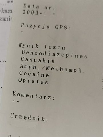 Test wykazał, że 19-latek był pod wpływem amfetaminy i marihuany Test wykazał, że 19-latek był pod wpływem amfetaminy i marihuany