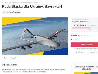 Skarbonka Krzysztofa Kasprzyka wesprze zbiórkę na drona dla ukraińskiej armii Skarbonka Krzysztofa Kasprzyka wesprze zbiórkę na drona dla ukraińskiej armii