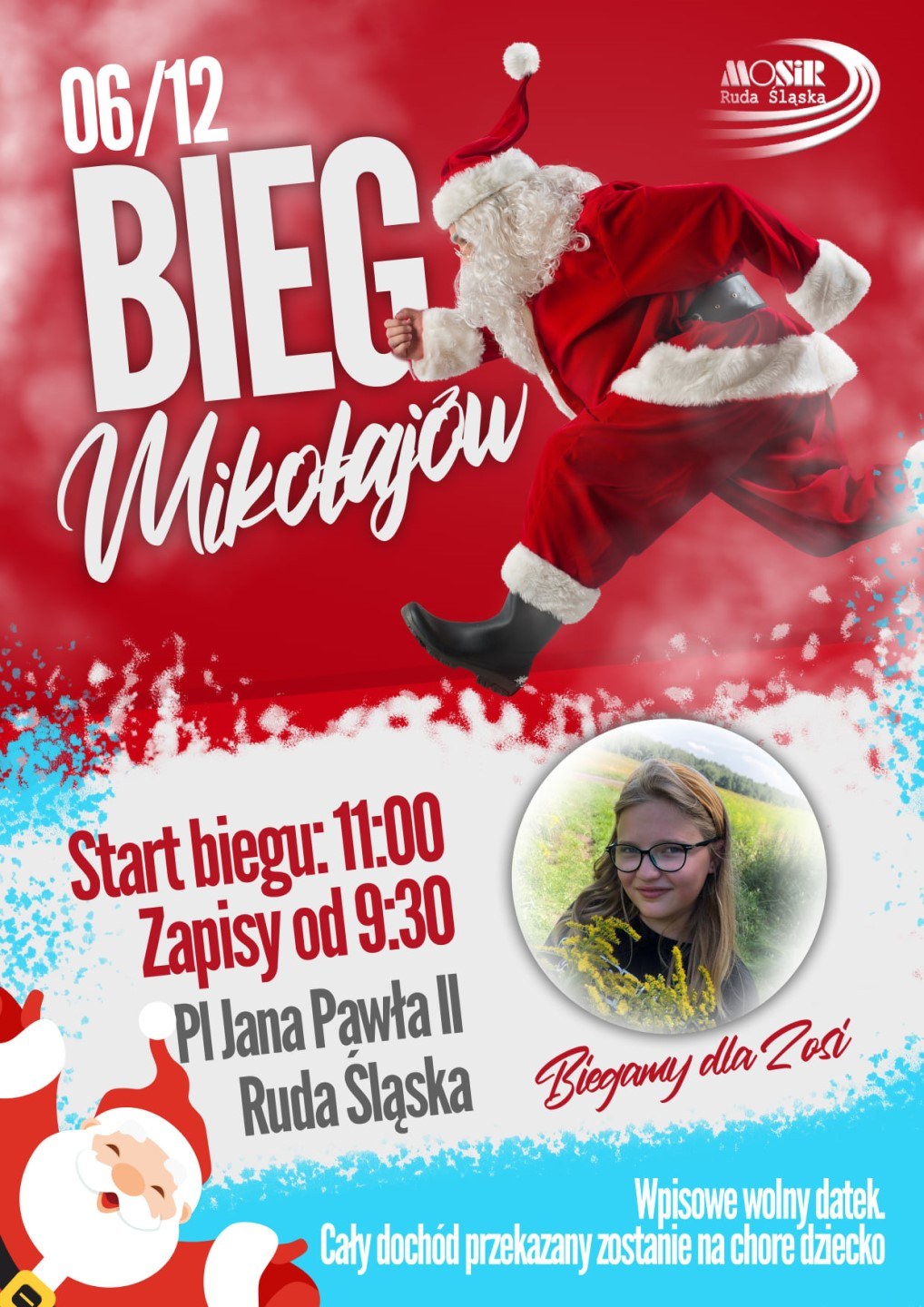 Bieg mikołajów plakat