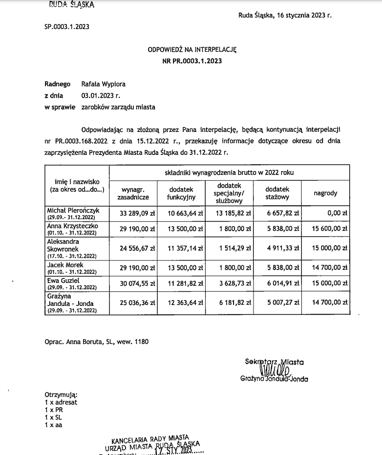 Odpowiedź z 16 stycznia 2023 r.