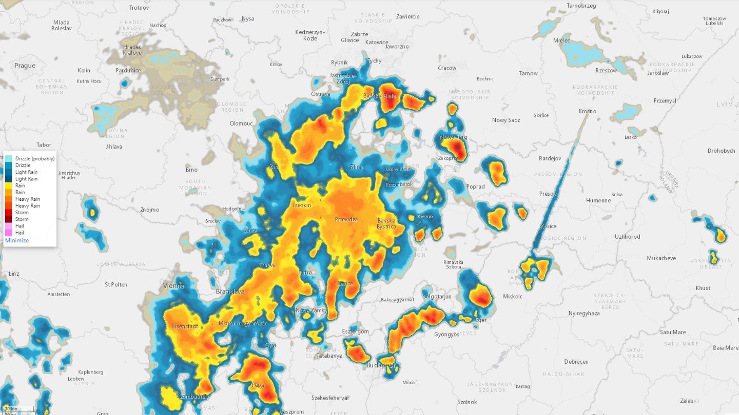 Sytuacja burzowa na godz. 12.30