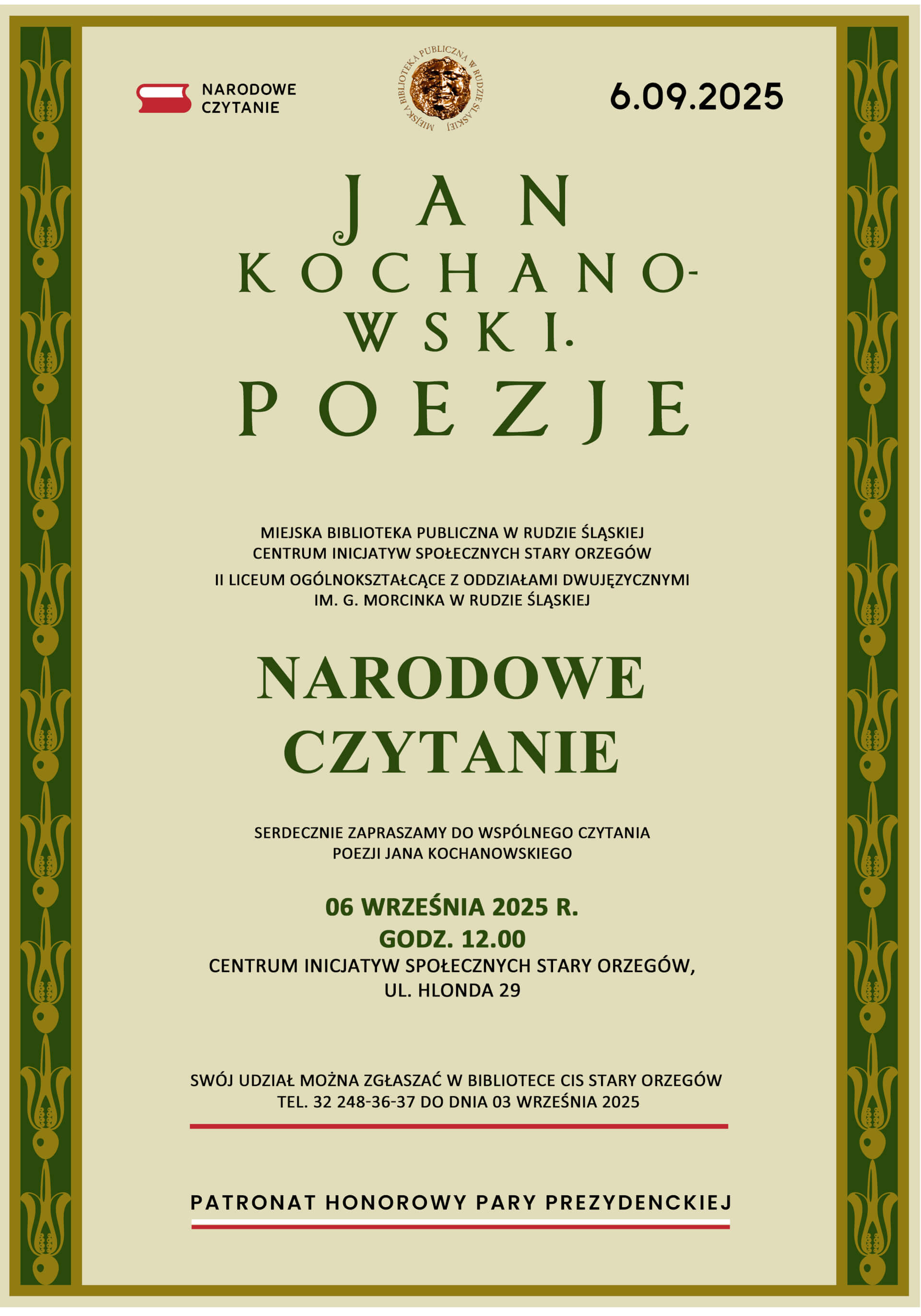 Narodowe czytanie 2025 plakat