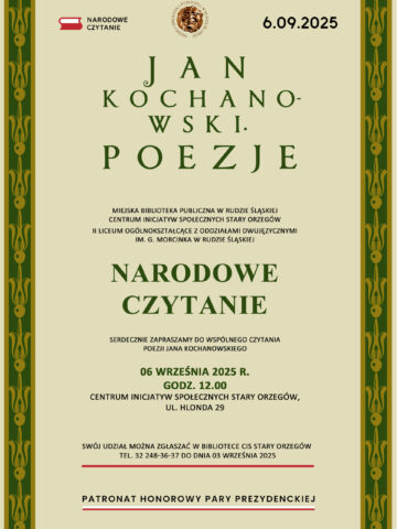 Narodowe czytanie 2025 plakat Narodowe czytanie 2025 plakat